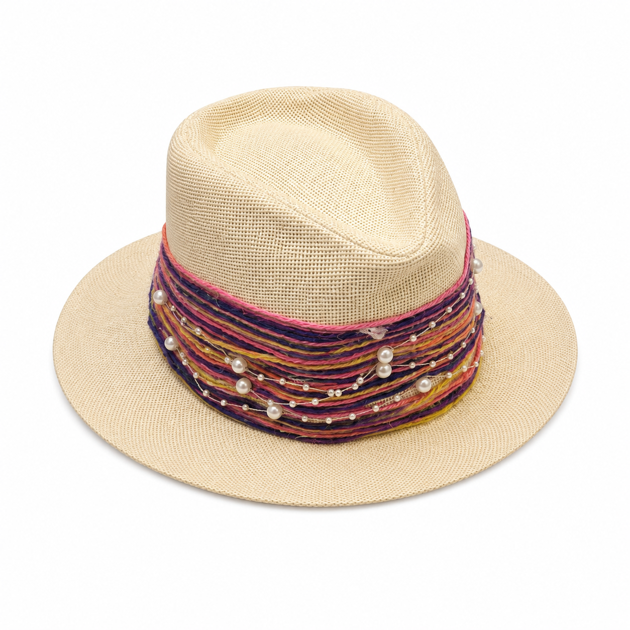 Multicolored Raffia Hat