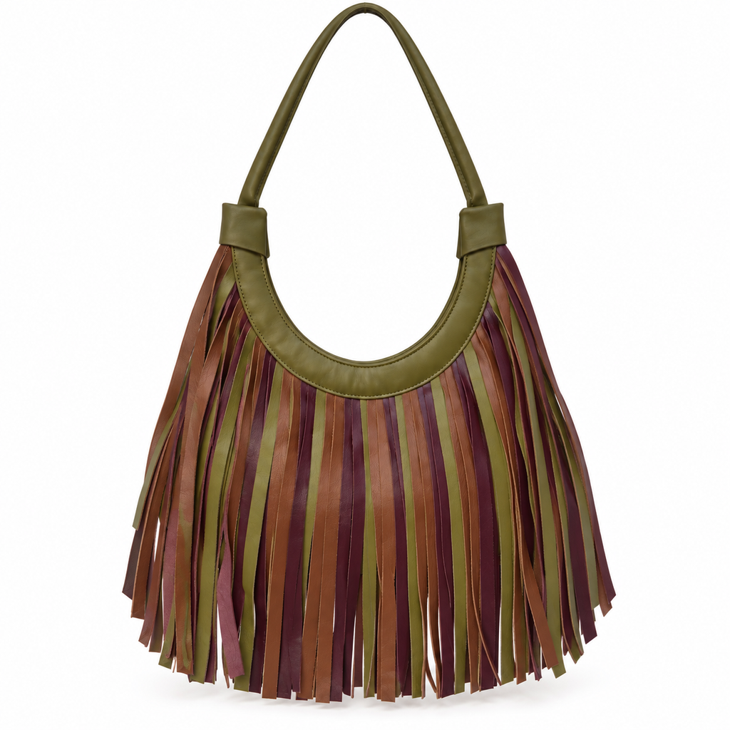 Capri Leather Fringe Tote