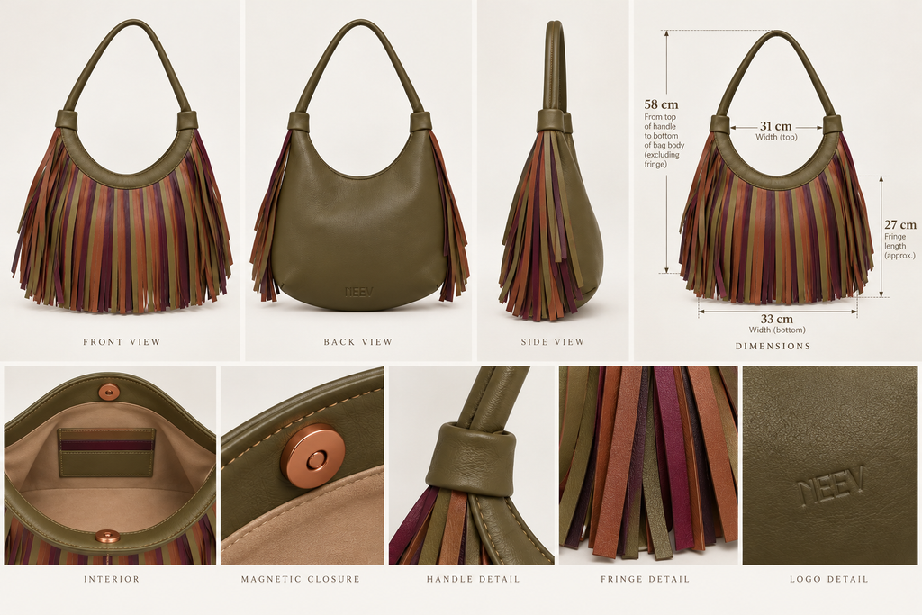 Capri Leather Fringe Tote