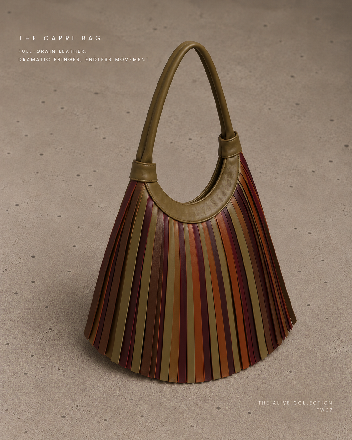 Capri Leather Fringe Tote