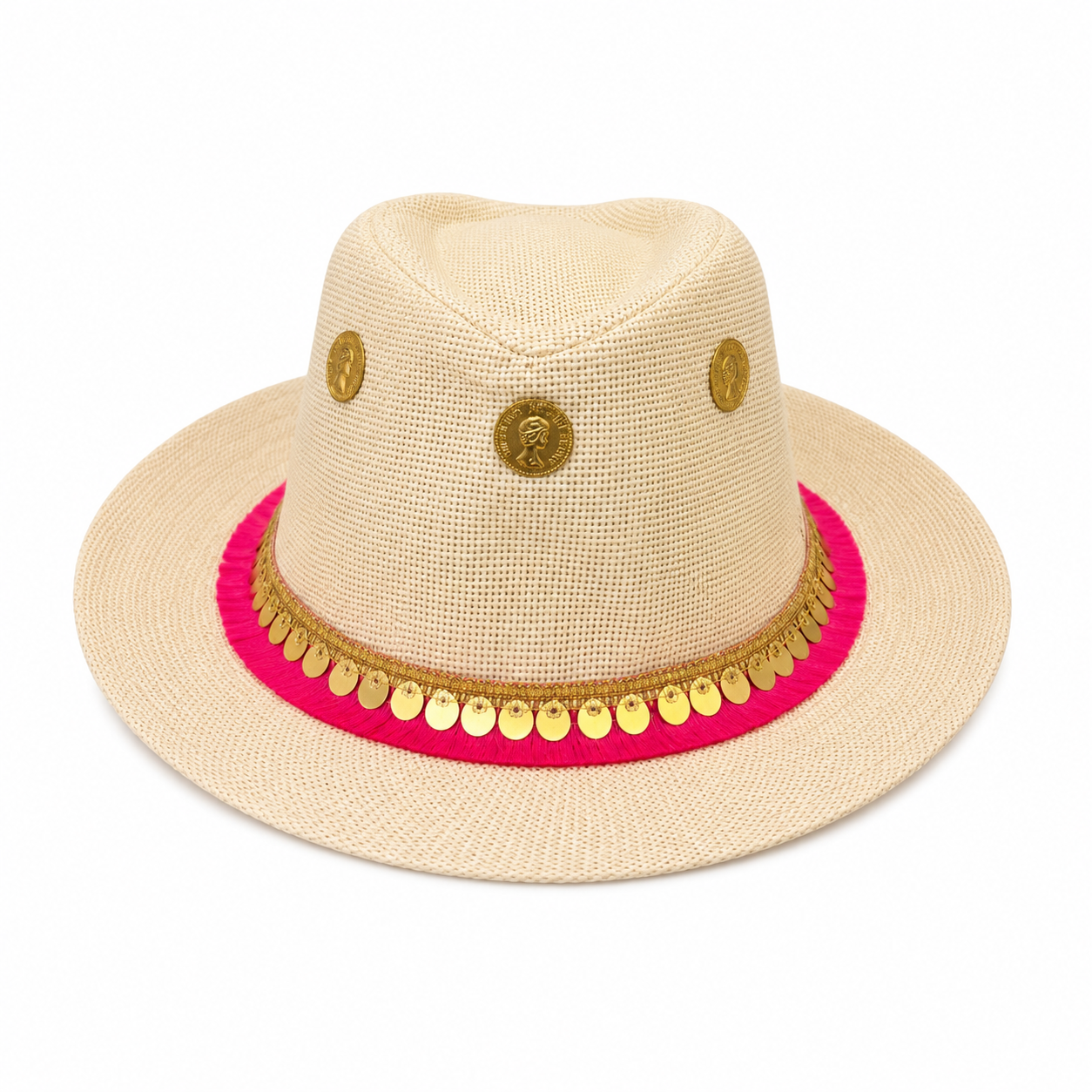 Ivory Golden Hat