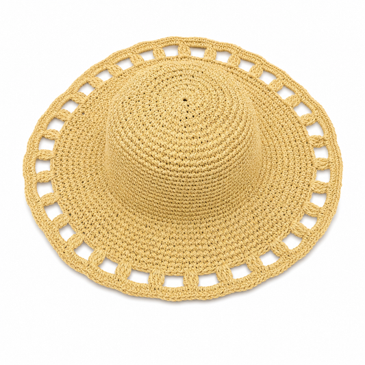 Beige Raffia Hat