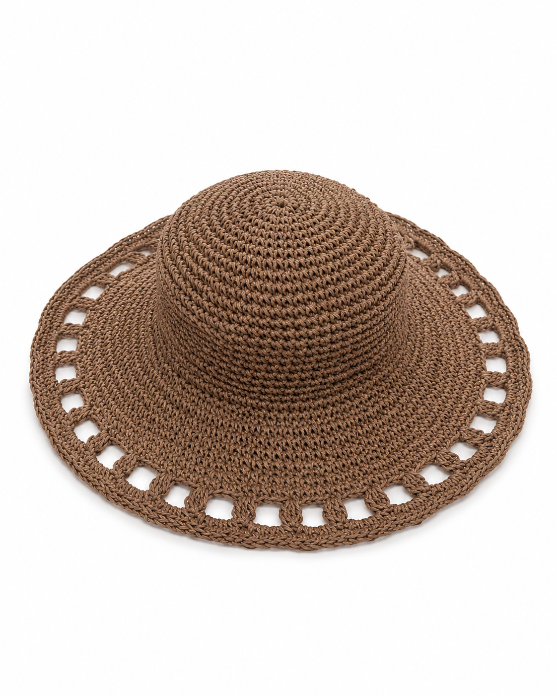 Chocolate Raffia Hat
