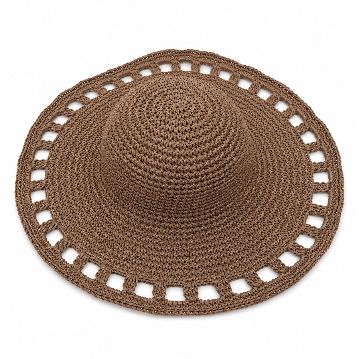 Chocolate Raffia Hat