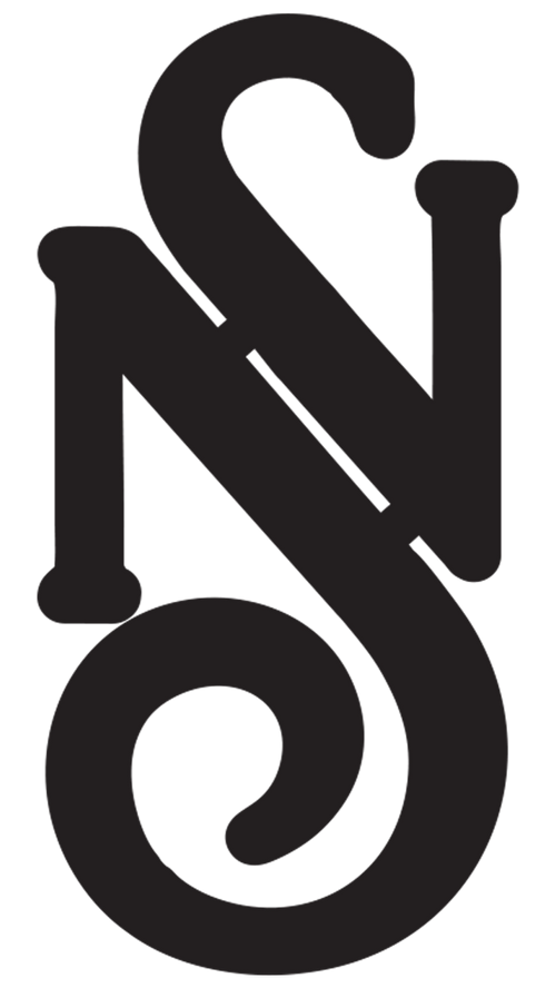 Black logo with intertwined 'S' and 'N' on a white background

